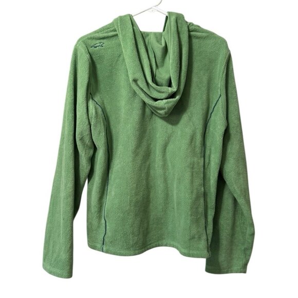 Horny Toad & Co Green Hooded Fleece Zip Up Jacket Women Size Large Pockets - Picture 2 of 11